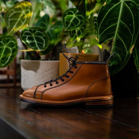 Tricker's Ethan Monkey Boot in Teck Shell Cordovan