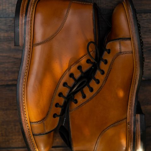 Tricker's Ethan Monkey Boot in Teck Shell Cordovan