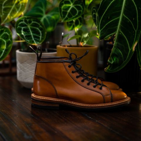 Tricker's Ethan Monkey Boot in Teck Shell Cordovan