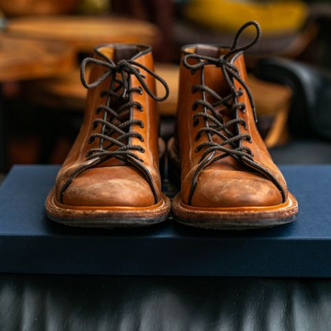 Tricker's Ethan Monkey Boot in Teck Shell Cordovan