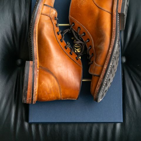 Tricker's Ethan Monkey Boot in Teck Shell Cordovan