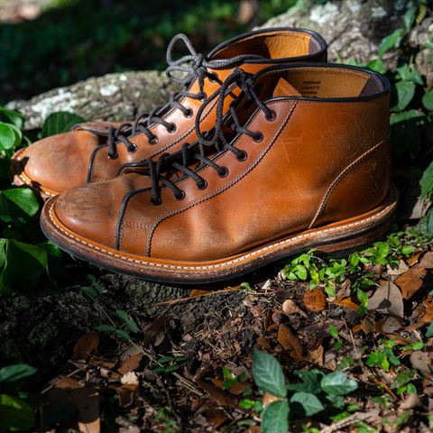 Tricker's Ethan Monkey Boot in Teck Shell Cordovan