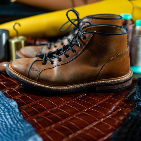 Tricker's Ethan Monkey Boot in Teck Shell Cordovan