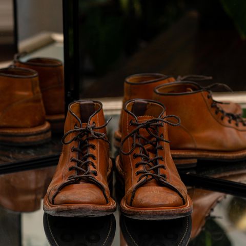 Tricker's Ethan Monkey Boot in Teck Shell Cordovan