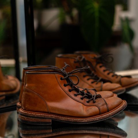 Tricker's Ethan Monkey Boot in Teck Shell Cordovan