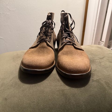 NF Bootmaker Milton Boot in Horween Reverse Steel Predator & CF Stead Gingerbread Waxed Oasis & C.F. Stead Loden Kudu Reverse