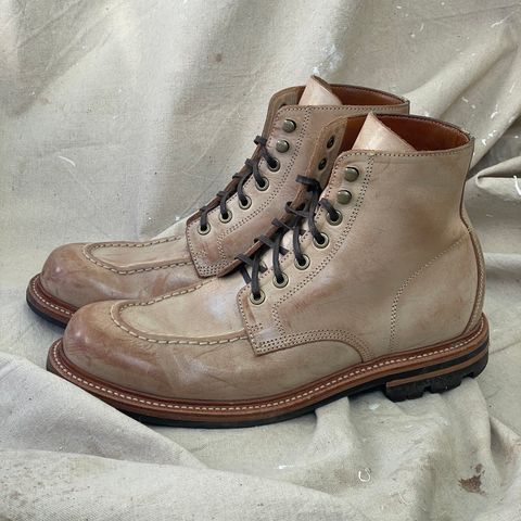 View photo of Grant Stone Brass Boot in Ghost Burro