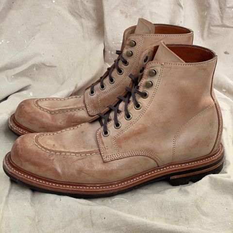 View photo of Grant Stone Brass Boot in Ghost Burro