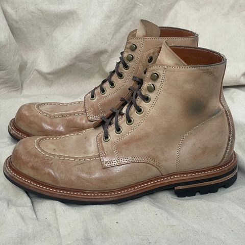 View photo of Grant Stone Brass Boot in Ghost Burro