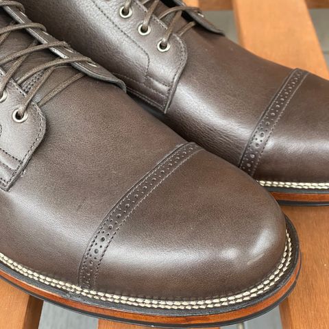 View photo of Viberg Service Boot BCT in C.F. Stead Winter Smoke Classic Calf