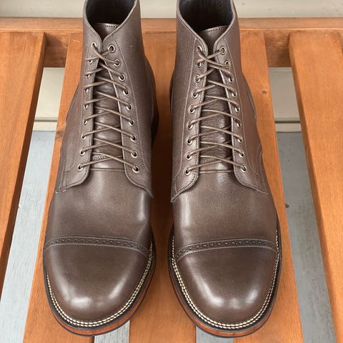 View photo of Viberg Service Boot BCT in C.F. Stead Winter Smoke Classic Calf