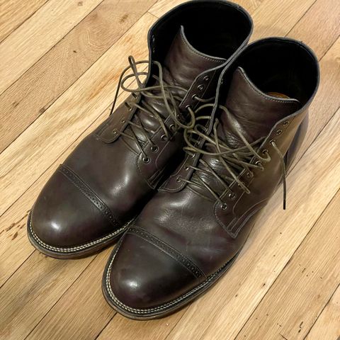 View photo of Viberg Service Boot BCT in C.F. Stead Winter Smoke Classic Calf