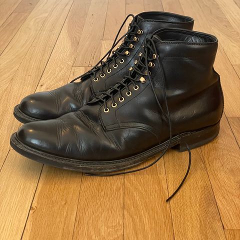 View photo of Alden Plain Toe Boot in Horween Black Chromexcel