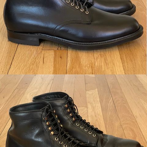 View photo of Alden Plain Toe Boot in Horween Black Chromexcel