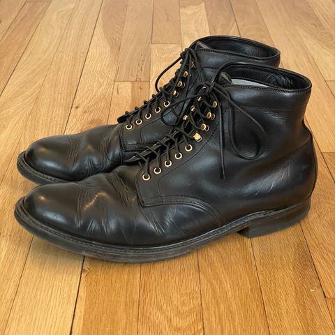 View photo of Alden Plain Toe Boot in Horween Black Chromexcel