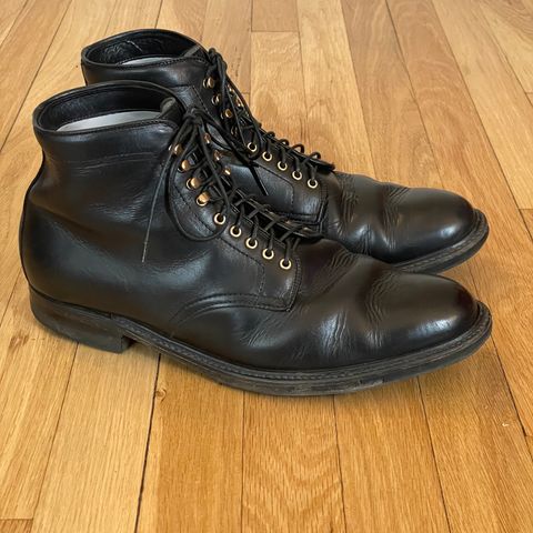 View photo of Alden Plain Toe Boot in Horween Black Chromexcel