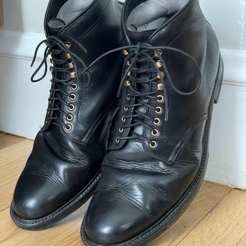 View photo of Alden Plain Toe Boot in Horween Black Chromexcel