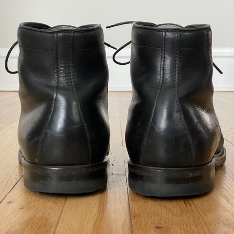 View photo of Alden Plain Toe Boot in Horween Black Chromexcel