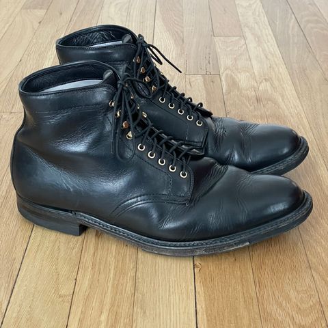 View photo of Alden Plain Toe Boot in Horween Black Chromexcel