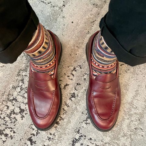 Grant Stone Traveler Penny in Horween Color 8 Chromexcel
