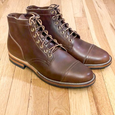 View photo of Viberg Service Boot in Horween Brown Chromexcel