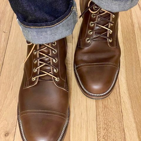 View photo of Viberg Service Boot in Horween Brown Chromexcel