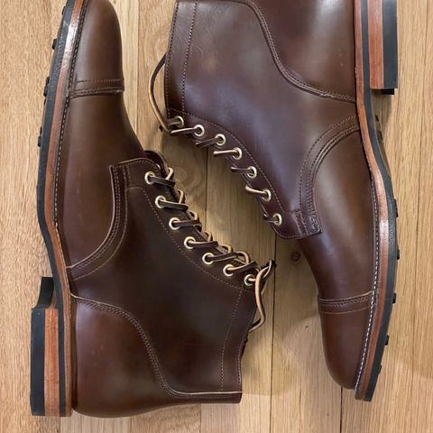 View photo of Viberg Service Boot in Horween Brown Chromexcel