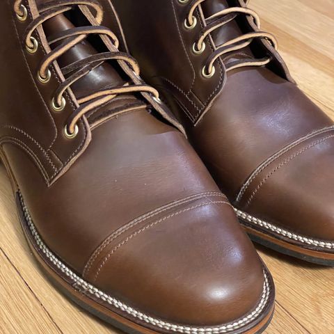 View photo of Viberg Service Boot in Horween Brown Chromexcel