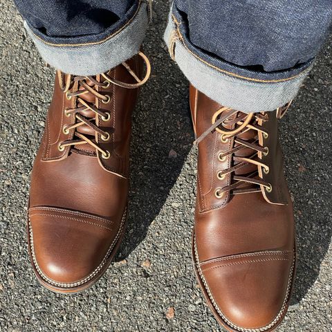 View photo of Viberg Service Boot in Horween Brown Chromexcel