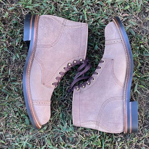 John Lofgren Combat Boots in Horween Natural Chromexcel Roughout