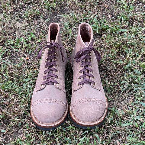 John Lofgren Combat Boots in Horween Natural Chromexcel Roughout