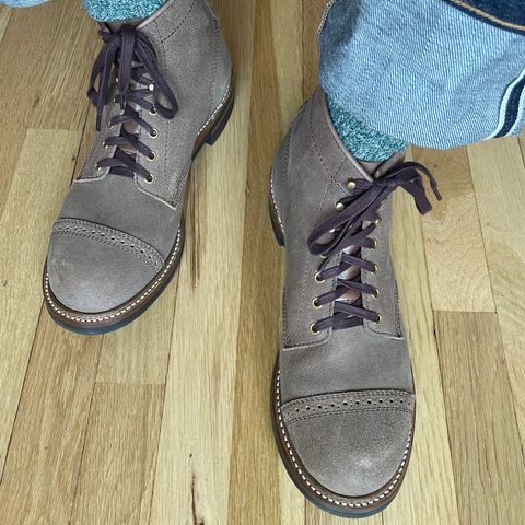 John Lofgren Combat Boots in Horween Natural Chromexcel Roughout
