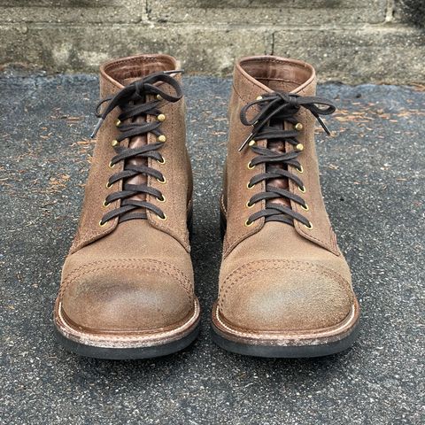 John Lofgren Combat Boots in Horween Natural Chromexcel Roughout
