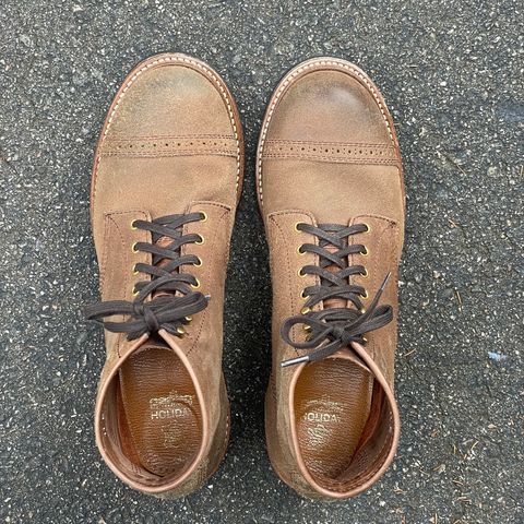 John Lofgren Combat Boots in Horween Natural Chromexcel Roughout