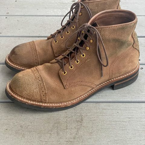 John Lofgren Combat Boots in Horween Natural Chromexcel Roughout
