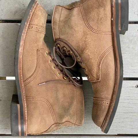 John Lofgren Combat Boots in Horween Natural Chromexcel Roughout