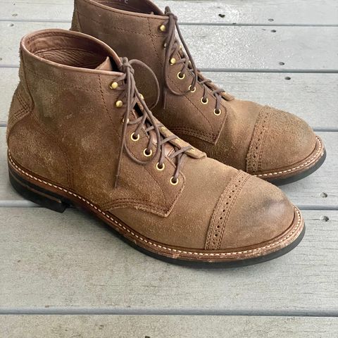 John Lofgren Combat Boots in Horween Natural Chromexcel Roughout