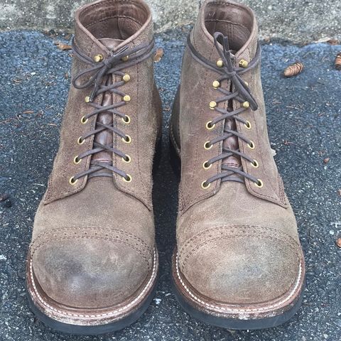 John Lofgren Combat Boots in Horween Natural Chromexcel Roughout