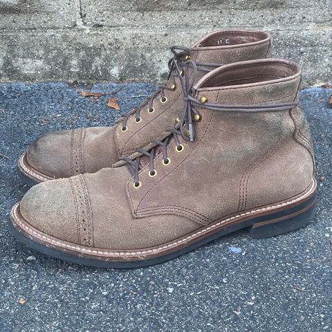 John Lofgren Combat Boots in Horween Natural Chromexcel Roughout