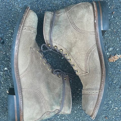 John Lofgren Combat Boots in Horween Natural Chromexcel Roughout