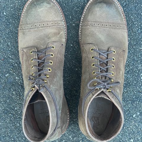 John Lofgren Combat Boots in Horween Natural Chromexcel Roughout