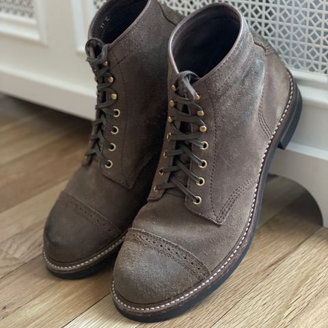John Lofgren Combat Boots in Horween Natural Chromexcel Roughout