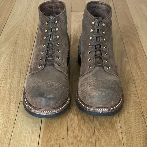 John Lofgren Combat Boots in Horween Natural Chromexcel Roughout