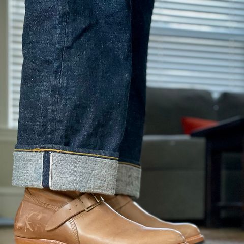 John Lofgren Wabash Engineer Boots in Horween Natural Chromexcel