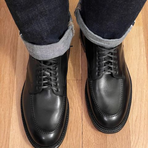 View photo of Alden Indy Boot in Black Trapper Calf