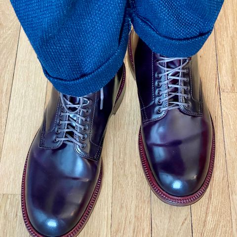 Alden x Leffot Villager Boot in Horween Color 8 Shell Cordovan