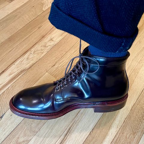 Alden x Leffot Villager Boot in Horween Color 8 Shell Cordovan