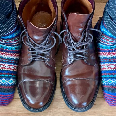 Alden Straight Tip Boot in Horween Color 4 Shell Cordovan