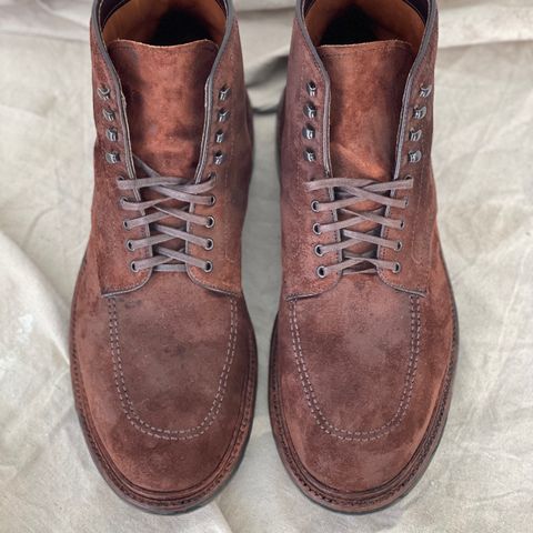 View photo of Alden x Brick + Mortar “Okanagan” Indy in Horween Tobacco Chamois Roughout