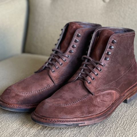 View photo of Alden x Brick + Mortar “Okanagan” Indy in Horween Tobacco Chamois Roughout